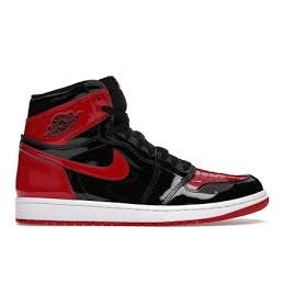 Air Jordan 1 High Patent Bred Black Red